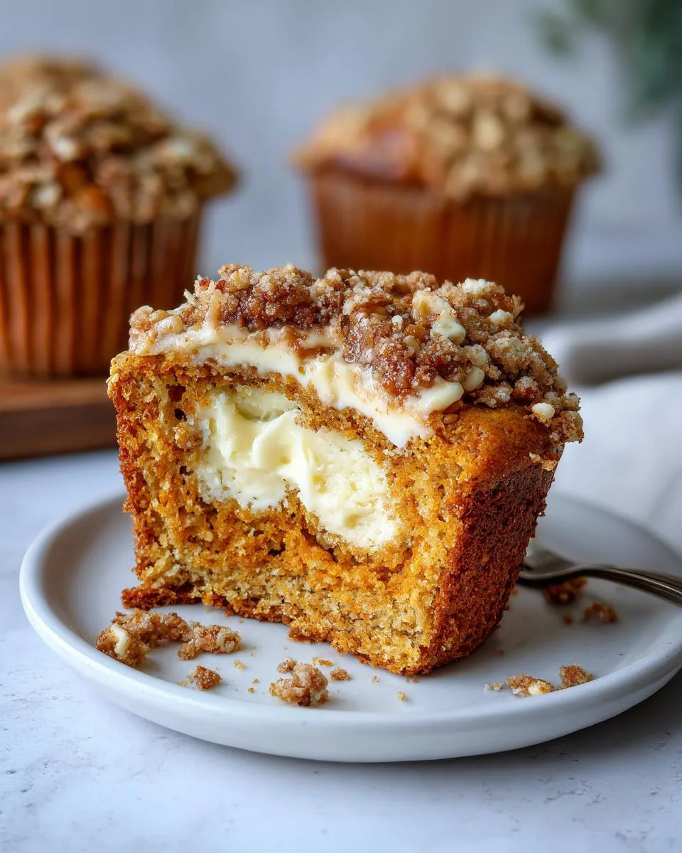 pumpkin cheesecake muffins - detail 1