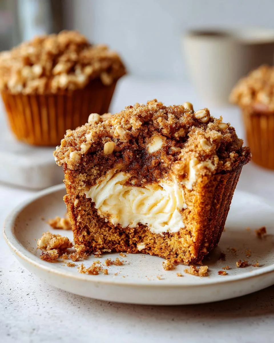 pumpkin cheesecake muffins - detail 2