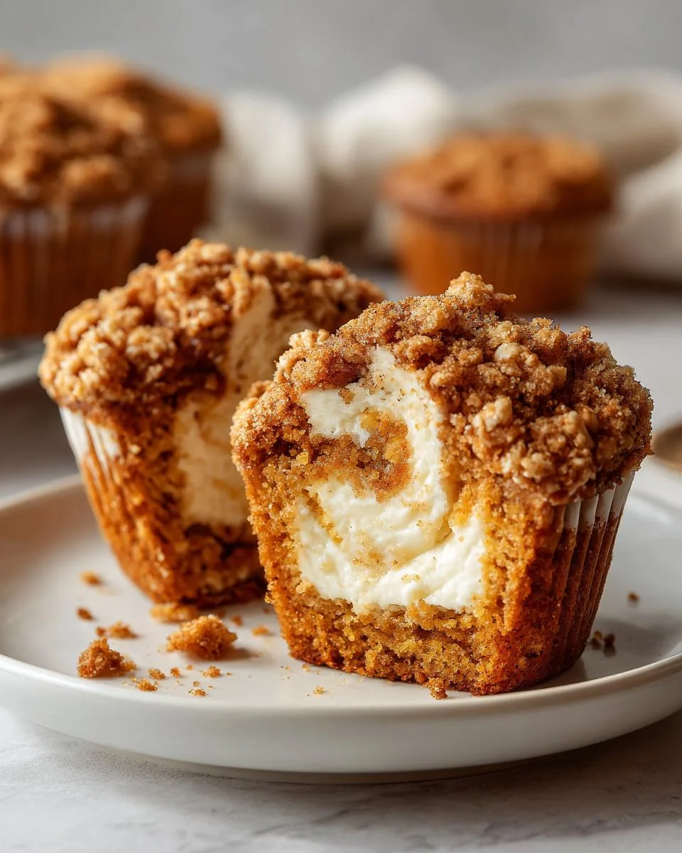 pumpkin cheesecake muffins - detail 3