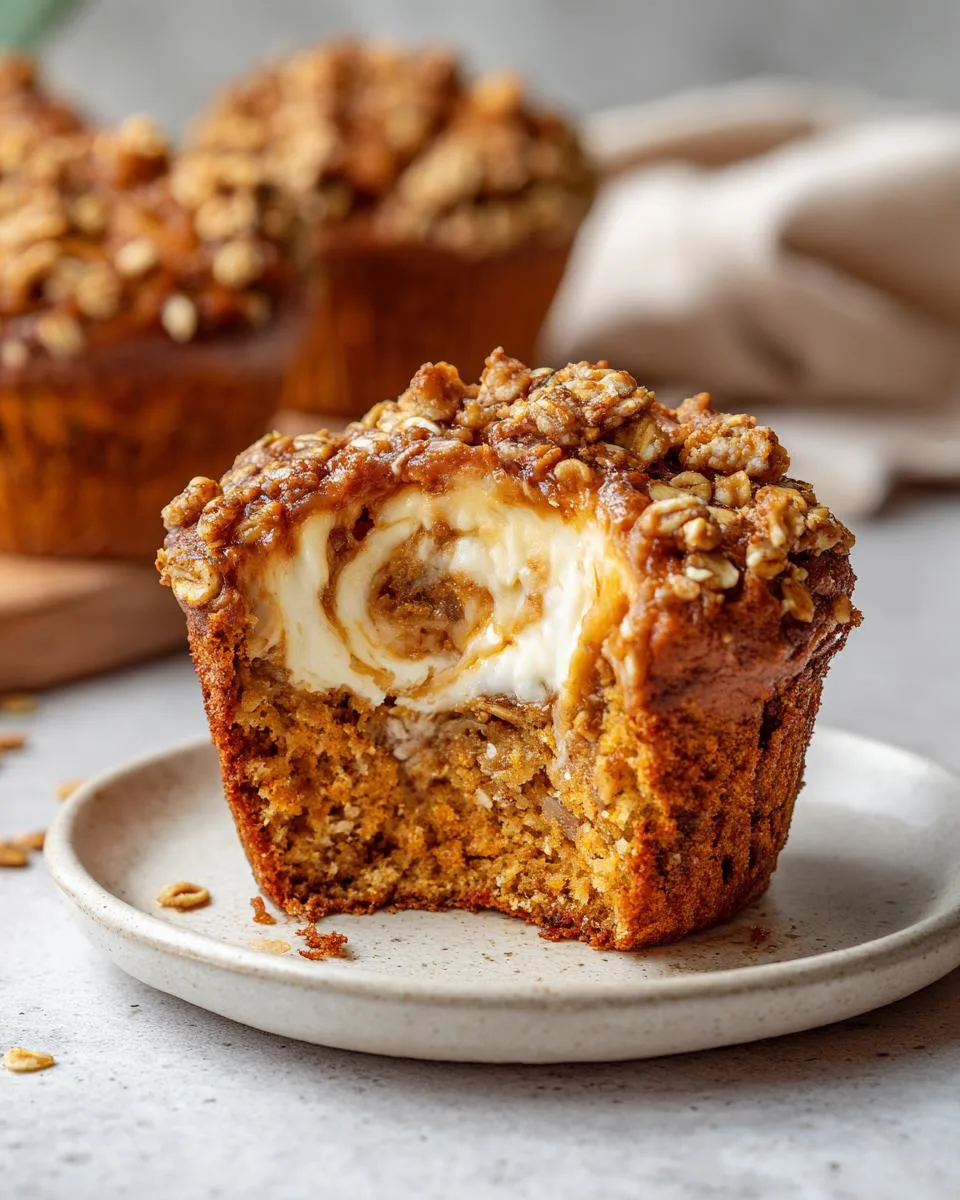 pumpkin cheesecake muffins - detail 4