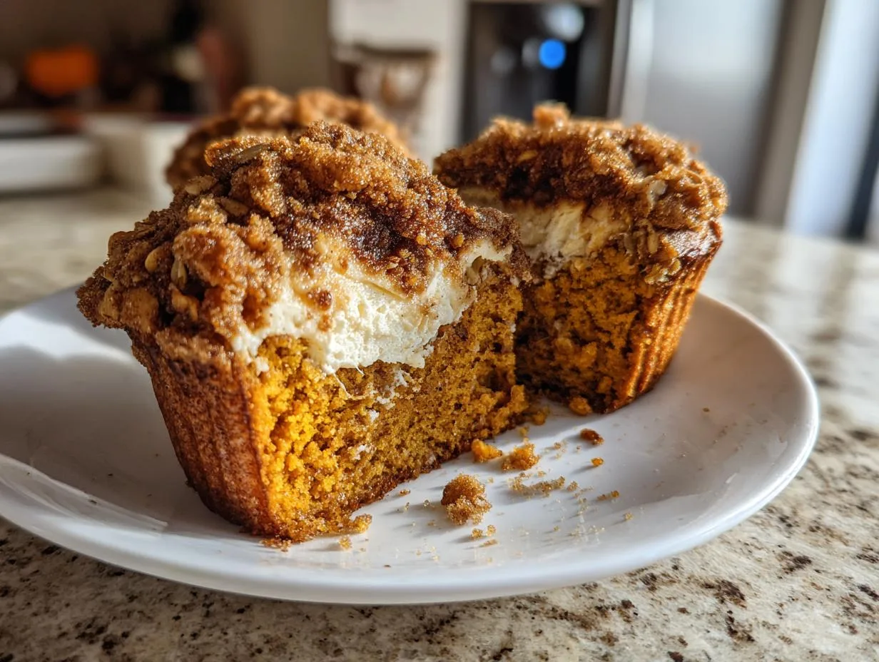 Irresistible Pumpkin Cheesecake Muffins with Crunchy Streusel Topping