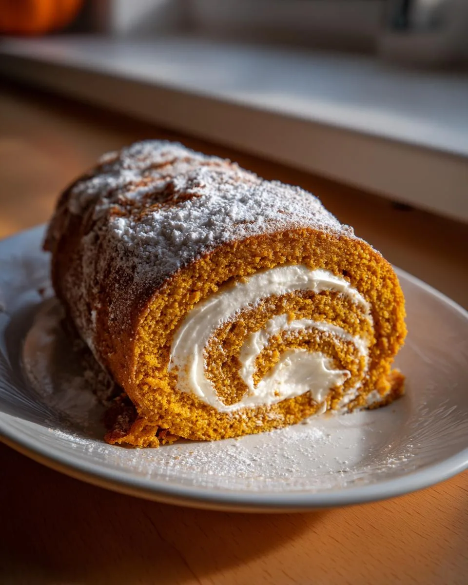 pumpkin spice roll cake - detail 4