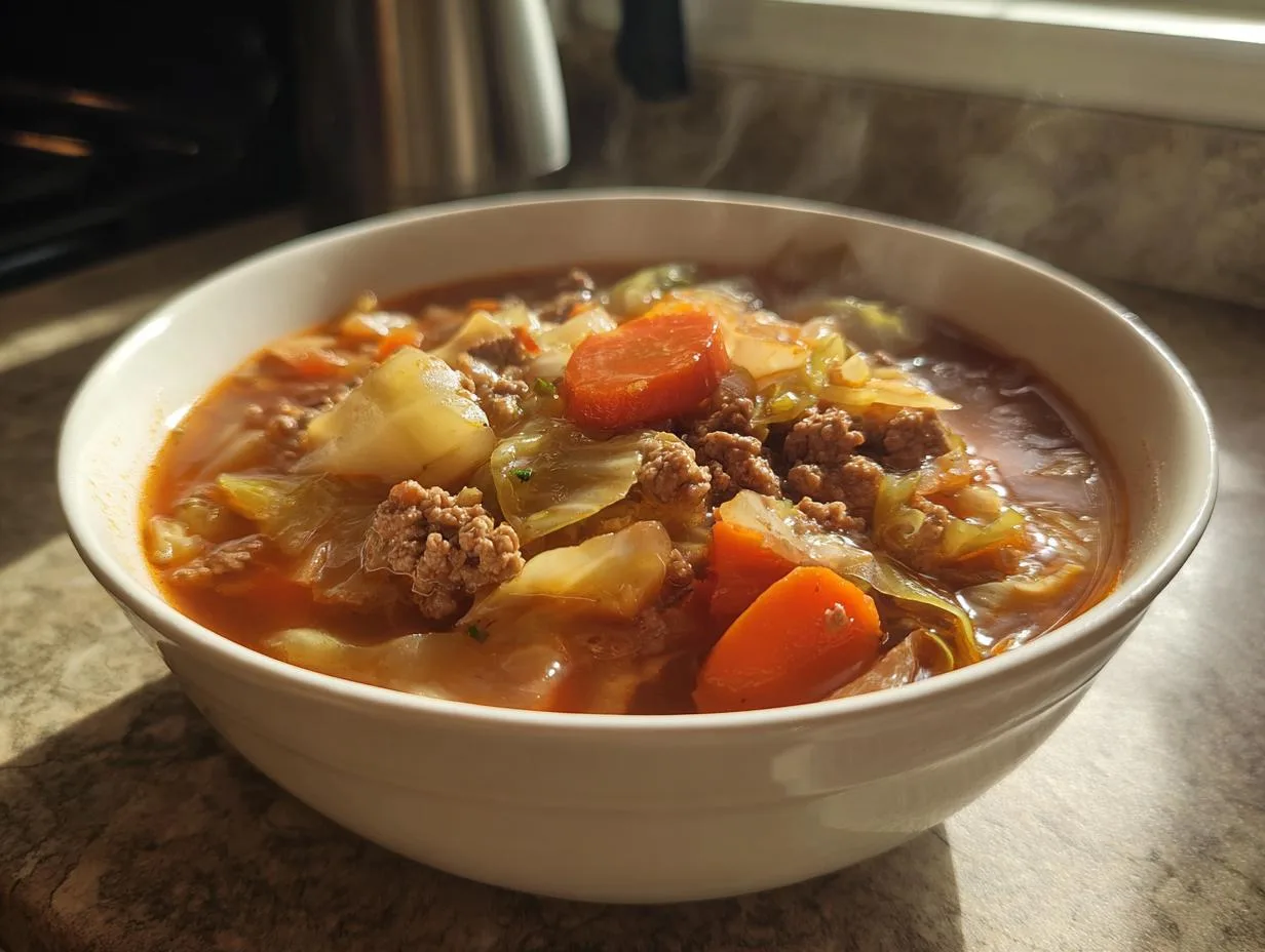 Hearty Cabbage Soup With Ground Beef in Just 30 Minutes