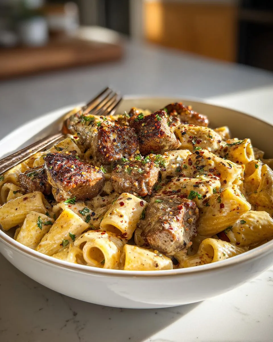 Cajun Steak Tips Pasta - detail 2