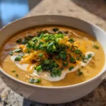 Cheddar Garlic Potato Soup