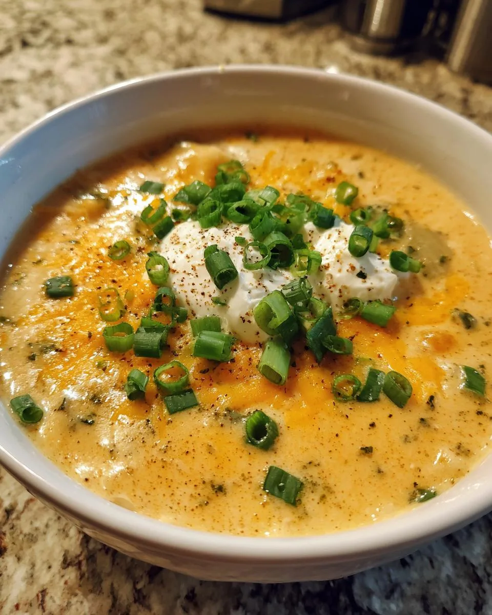 Cheddar Garlic Potato Soup - detail 2