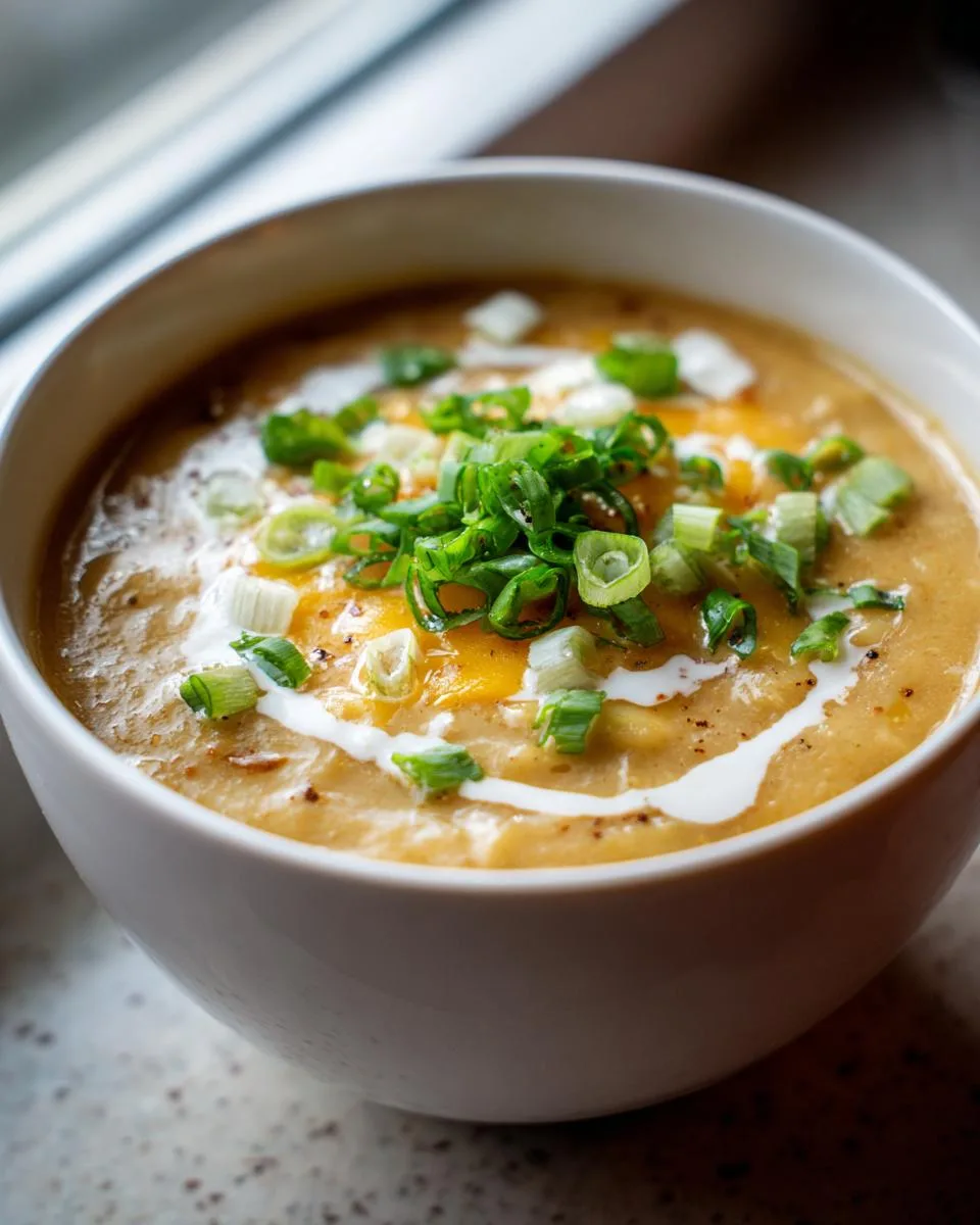 Cheddar Garlic Potato Soup - detail 3