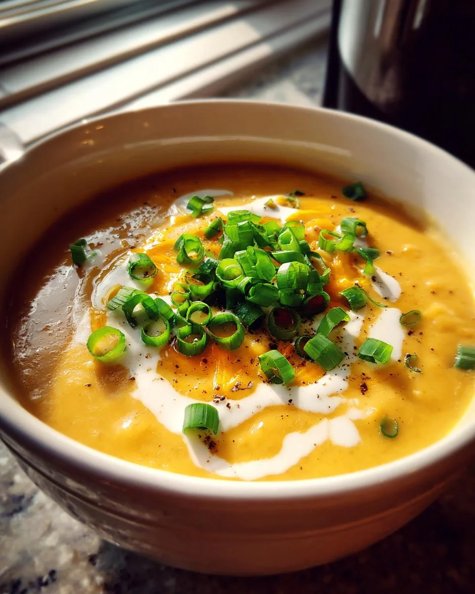 Cheddar Garlic Potato Soup - detail 4
