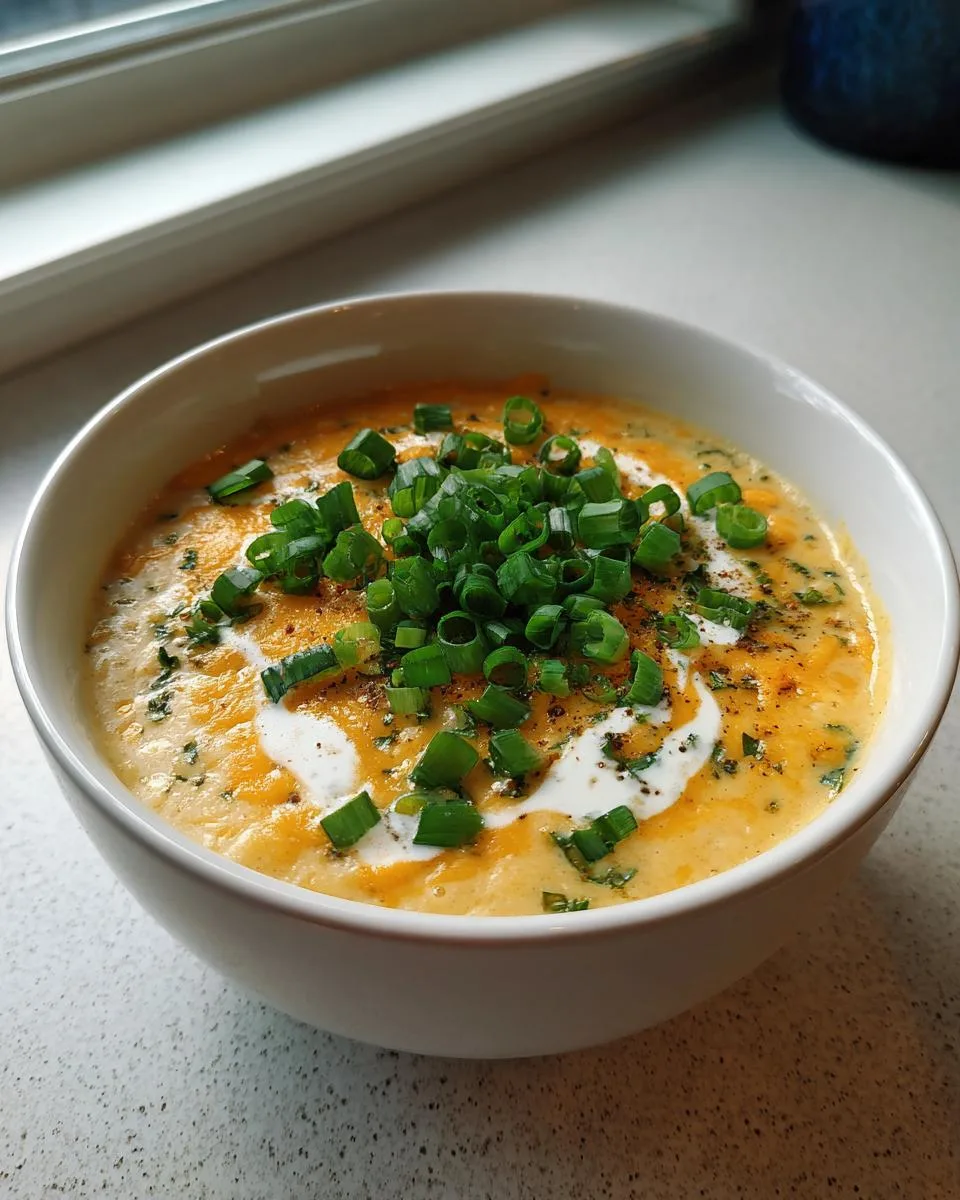 Cheddar Garlic Potato Soup - detail 5