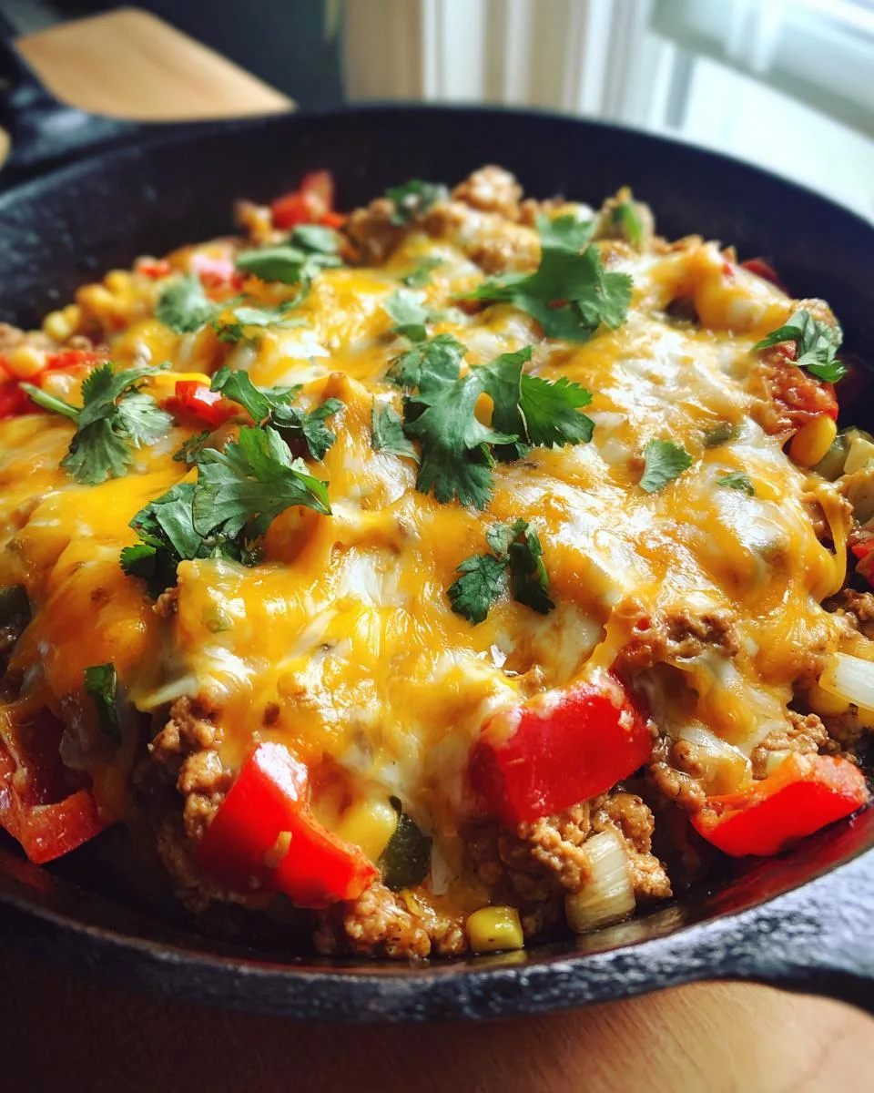 Cheesy Ground Chicken Skillet - detail 2