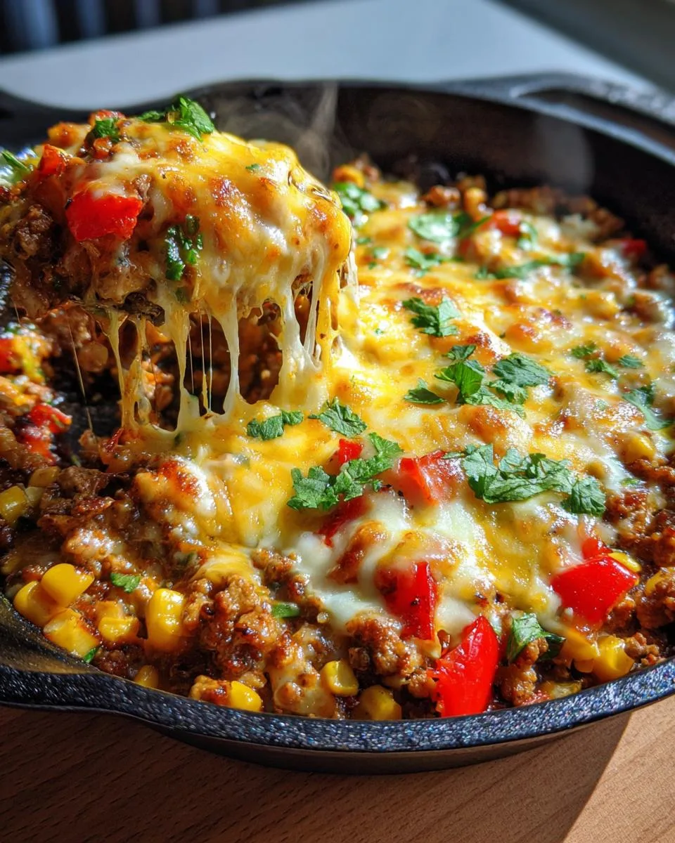 Cheesy Ground Chicken Skillet - detail 5