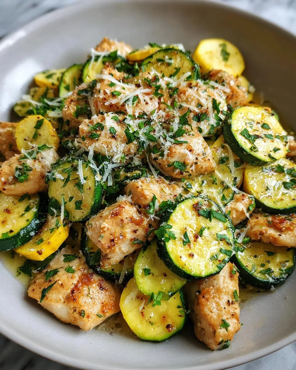 Chicken Zucchini Squash Saute - detail 1