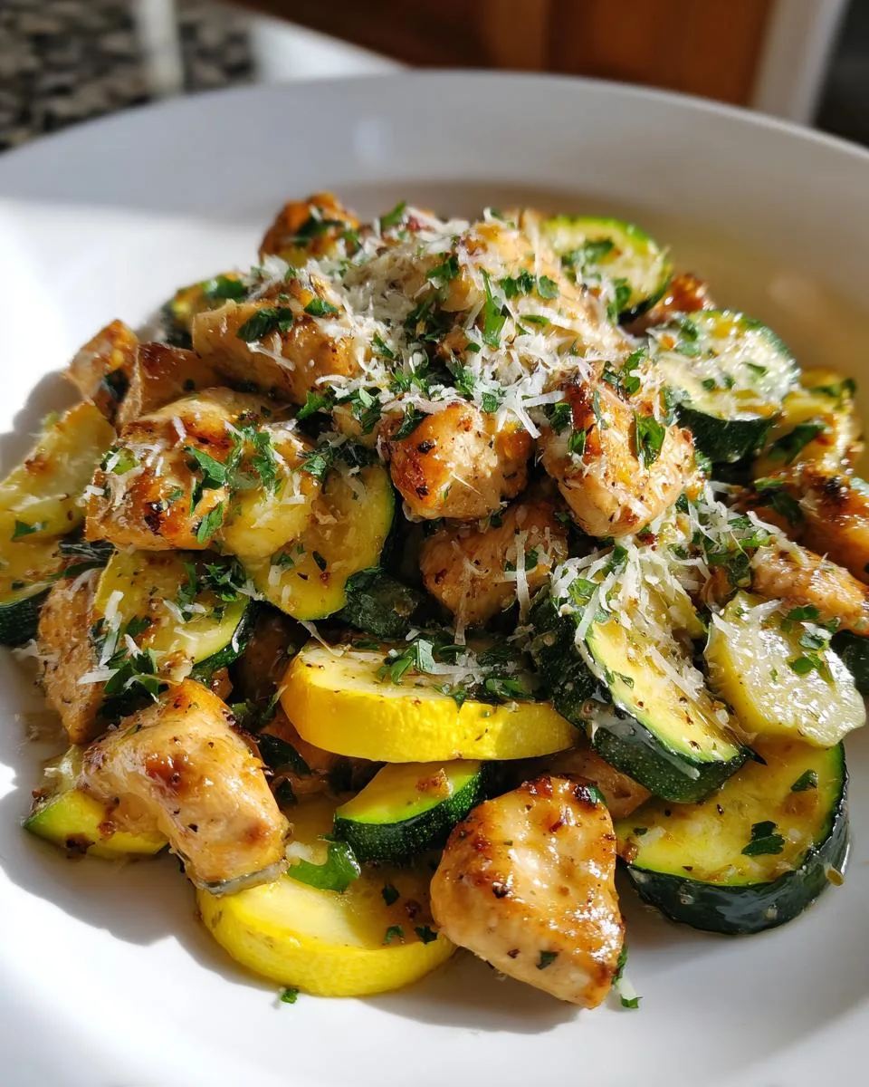 Chicken Zucchini Squash Saute - detail 2