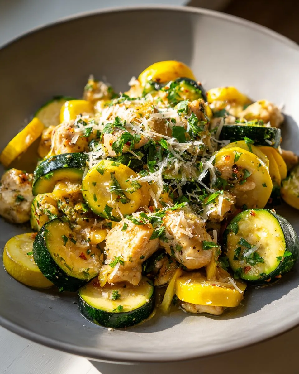 Chicken Zucchini Squash Saute - detail 3