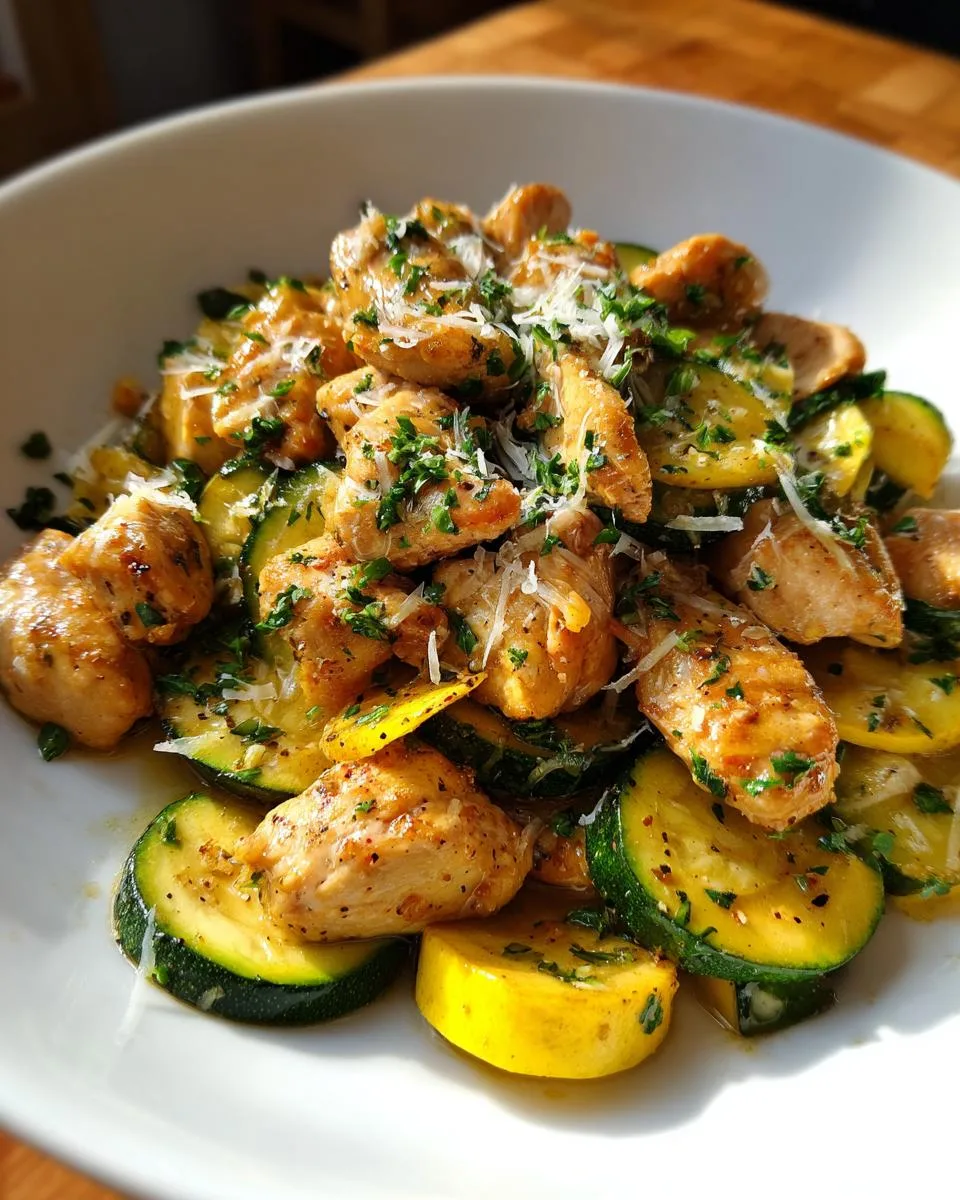 Chicken Zucchini Squash Saute - detail 4
