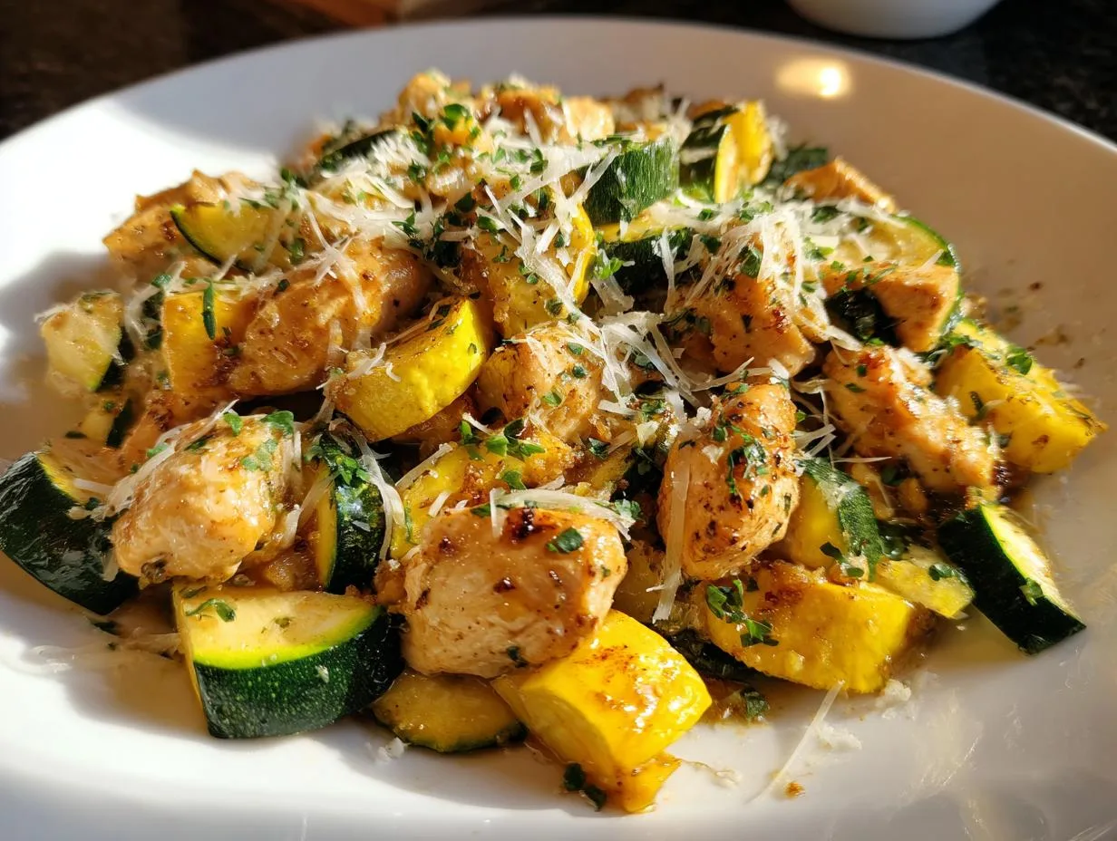 20-Minute Chicken Zucchini Squash Saute – Crisp & Flavorful