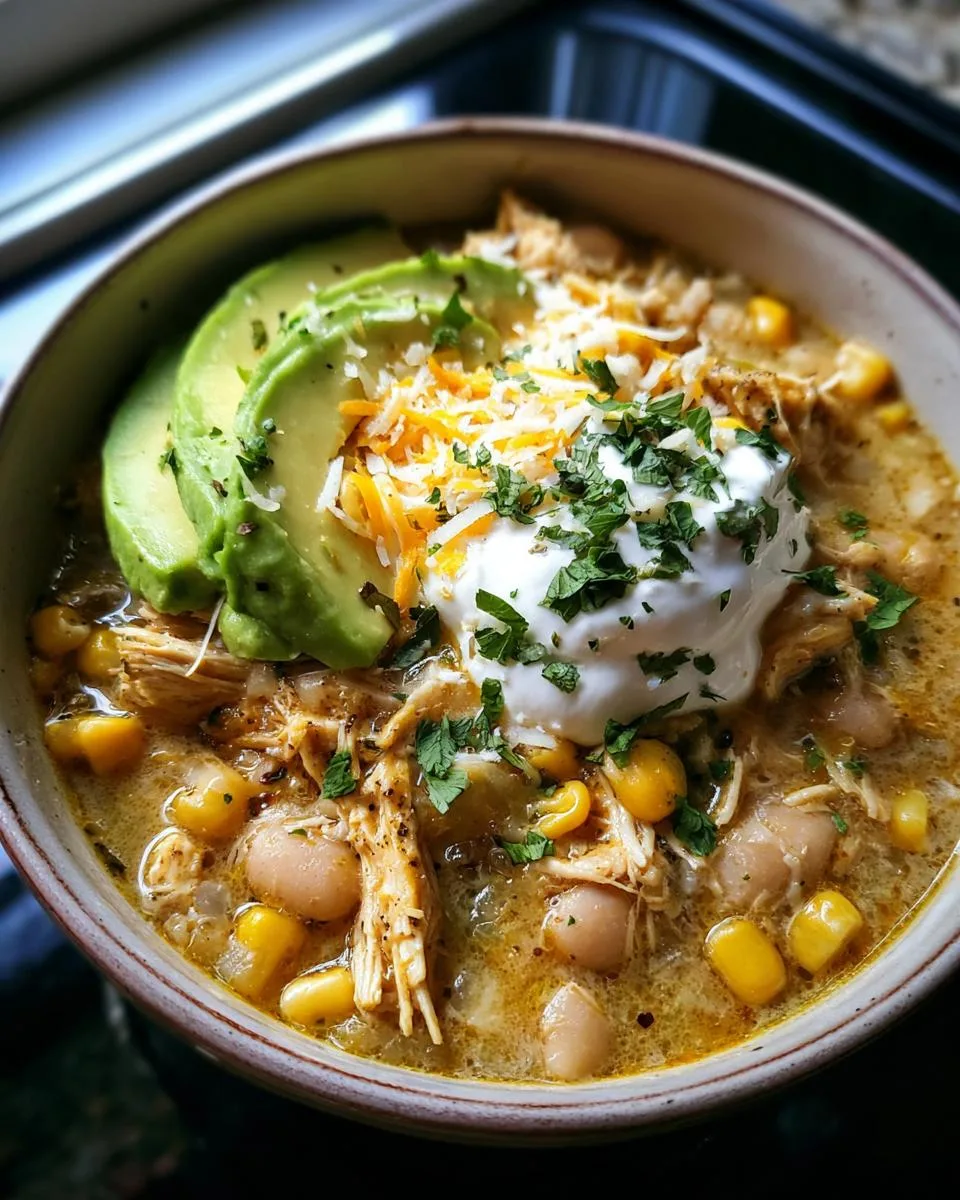 Chunky Slow-Cooked White Chili - detail 3