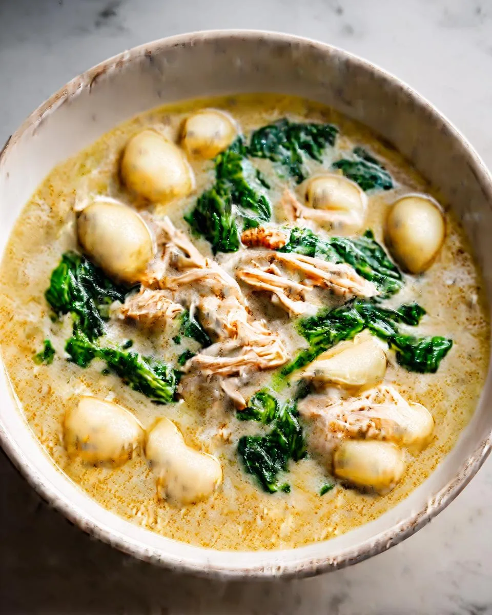 Creamy Chicken Gnocchi soup - detail 2