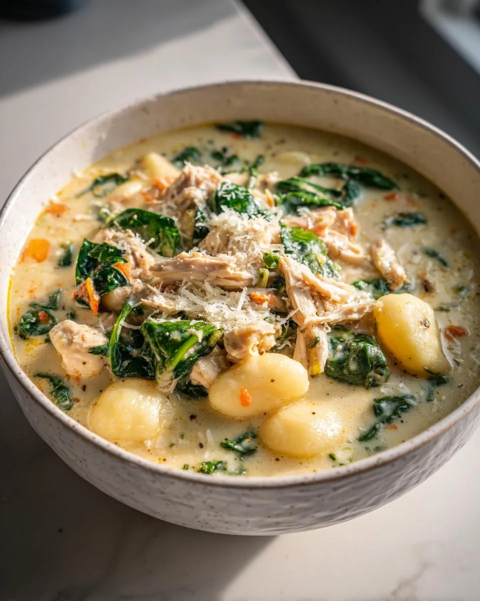 Creamy Chicken Gnocchi soup - detail 3