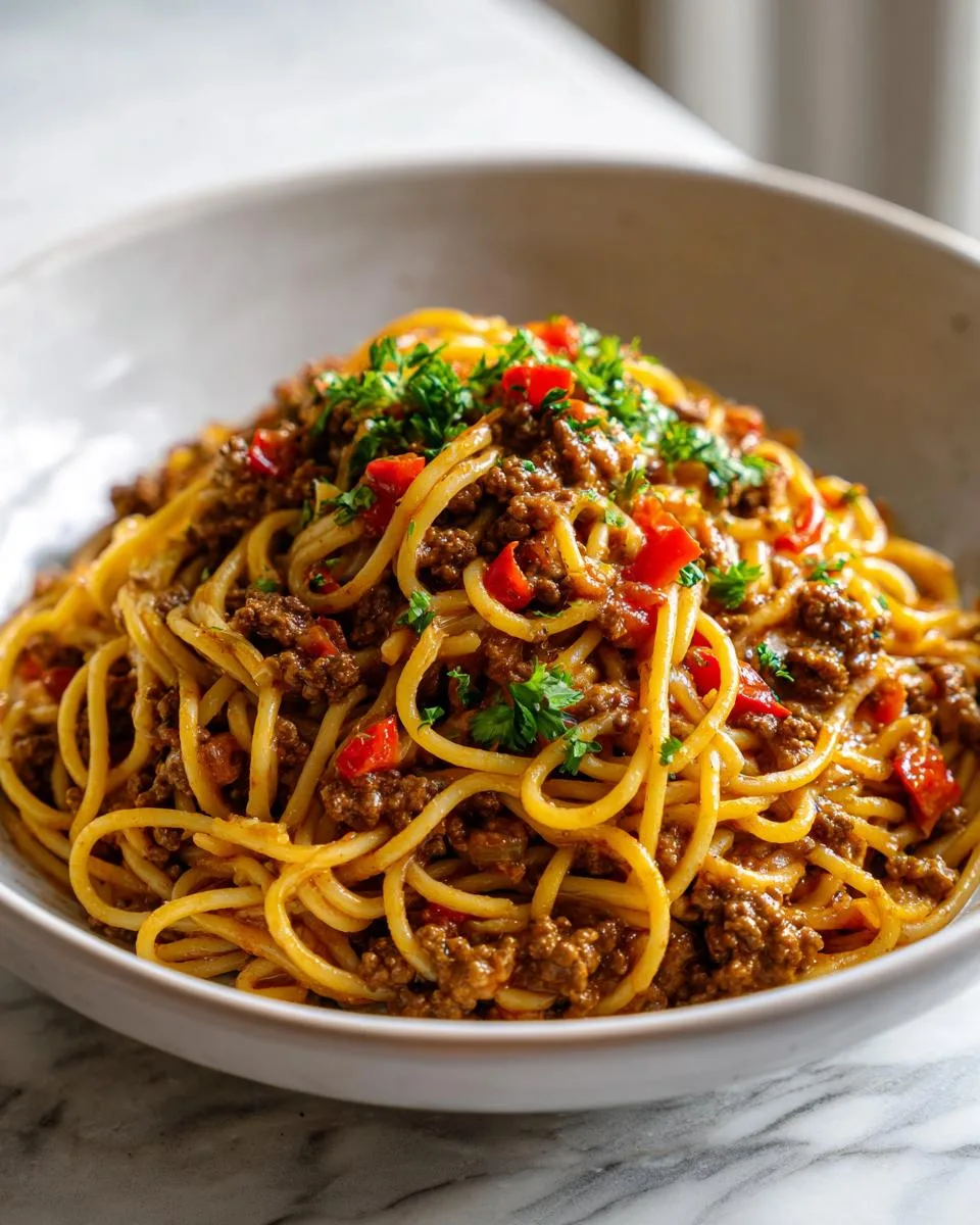 Creamy Italian Spaghetti Beef - detail 3