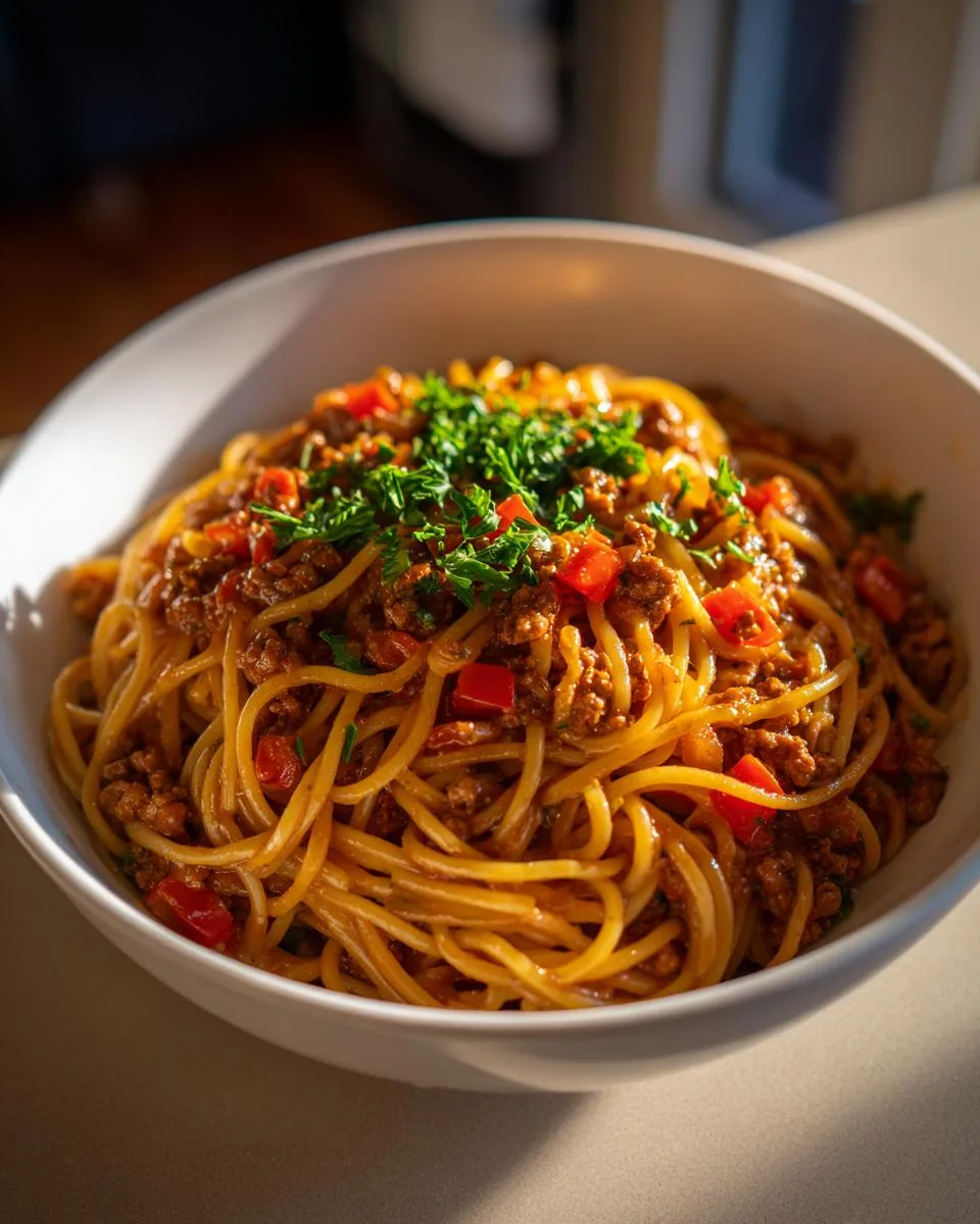 Creamy Italian Spaghetti Beef - detail 5