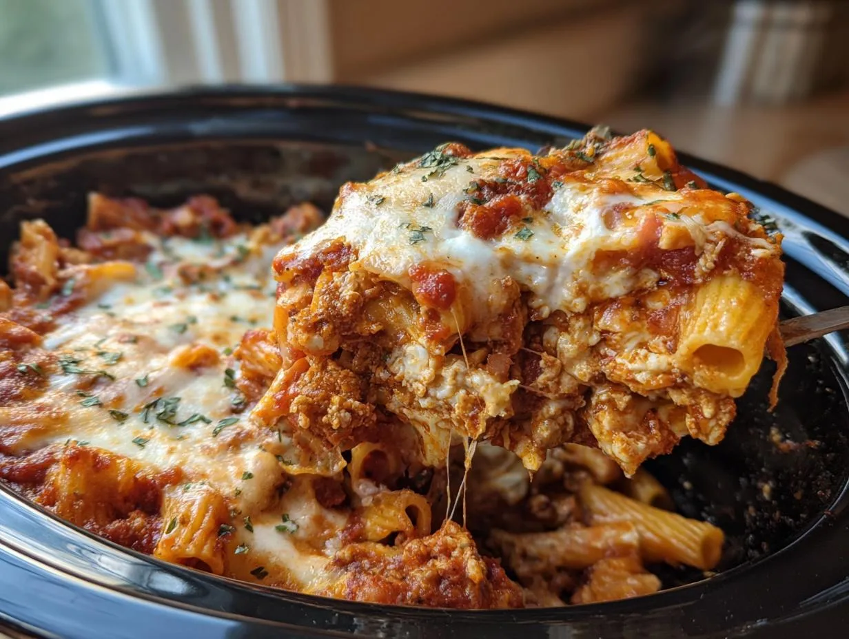 Crock Pot Baked Ziti: 3-Layer Cheesy Perfection You’ll Crave