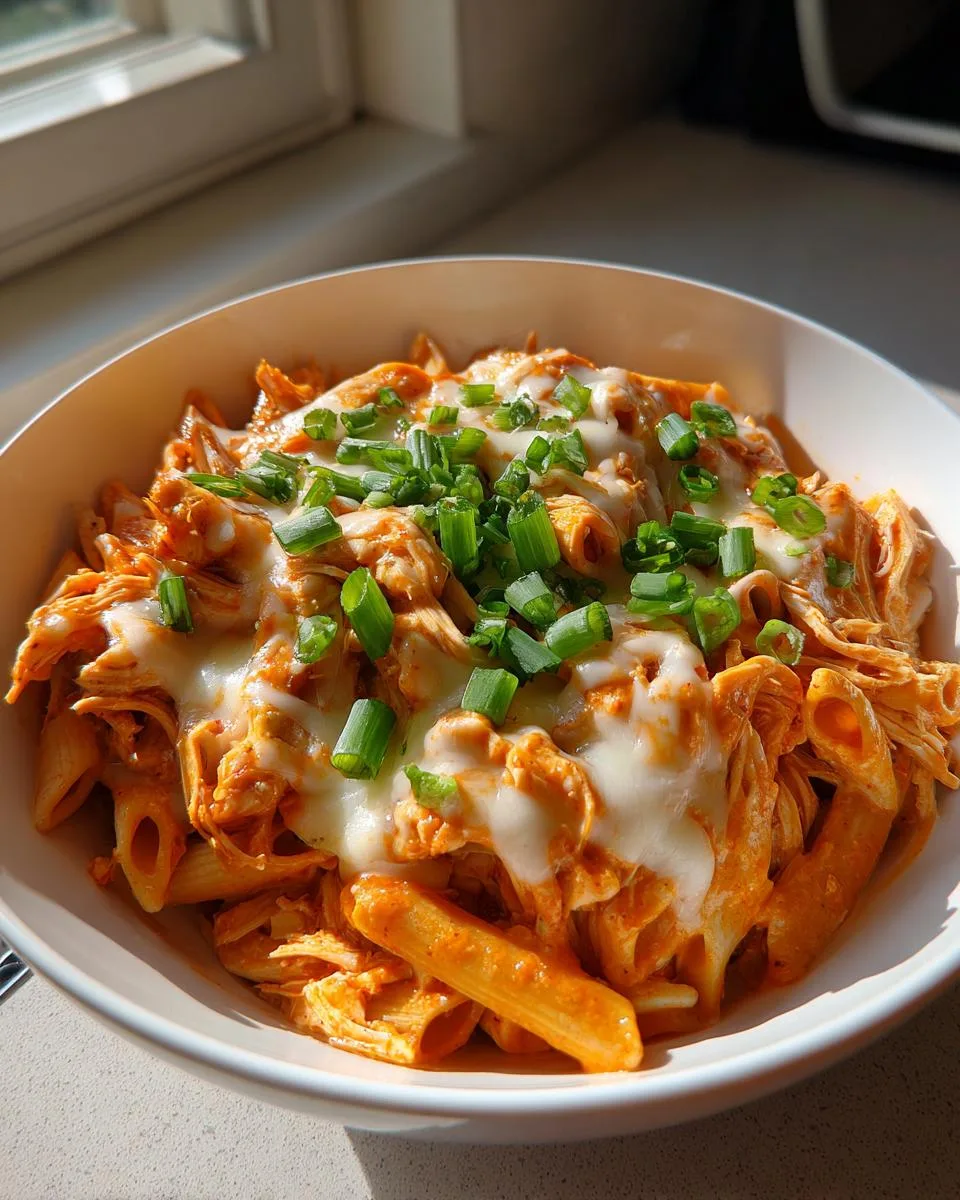 Crock Pot Buffalo Chicken Pasta - detail 3