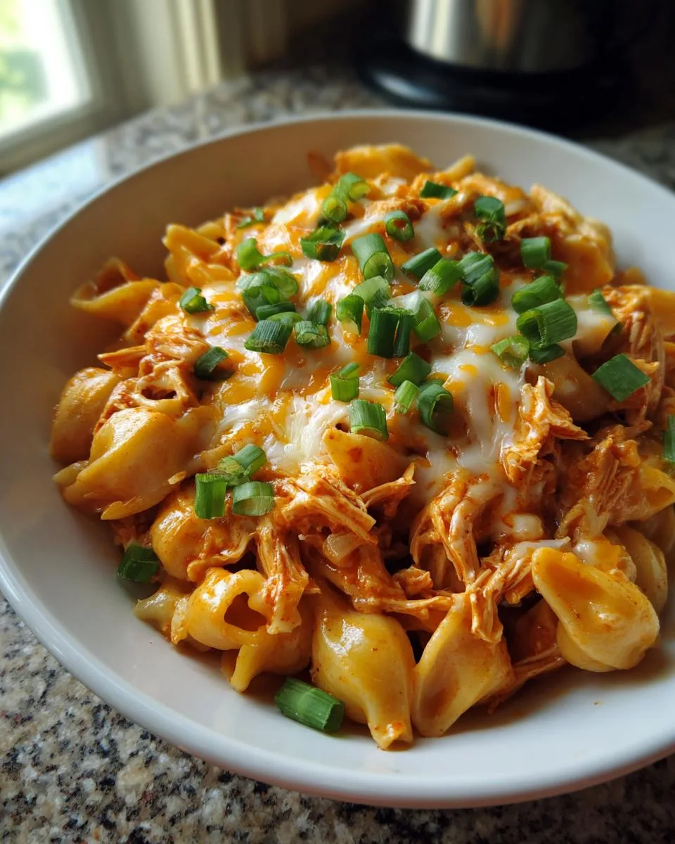 Crock Pot Buffalo Chicken Pasta - detail 4