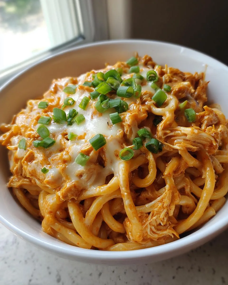 Crock Pot Buffalo Chicken Pasta - detail 5
