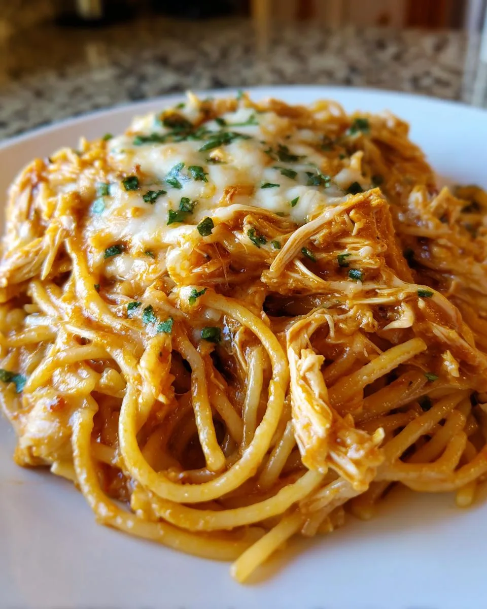 Crock Pot Chicken Spaghetti - detail 2
