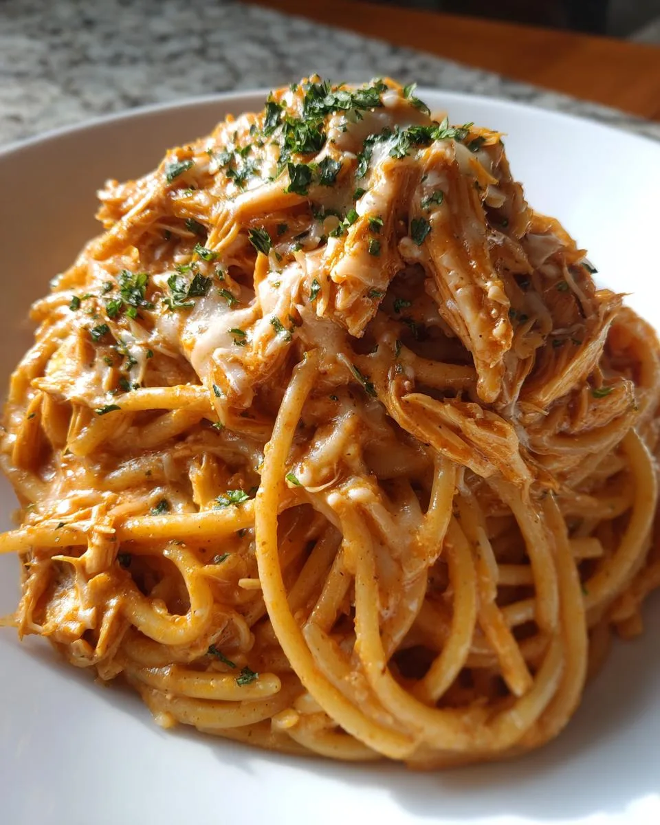 Crock Pot Chicken Spaghetti - detail 5
