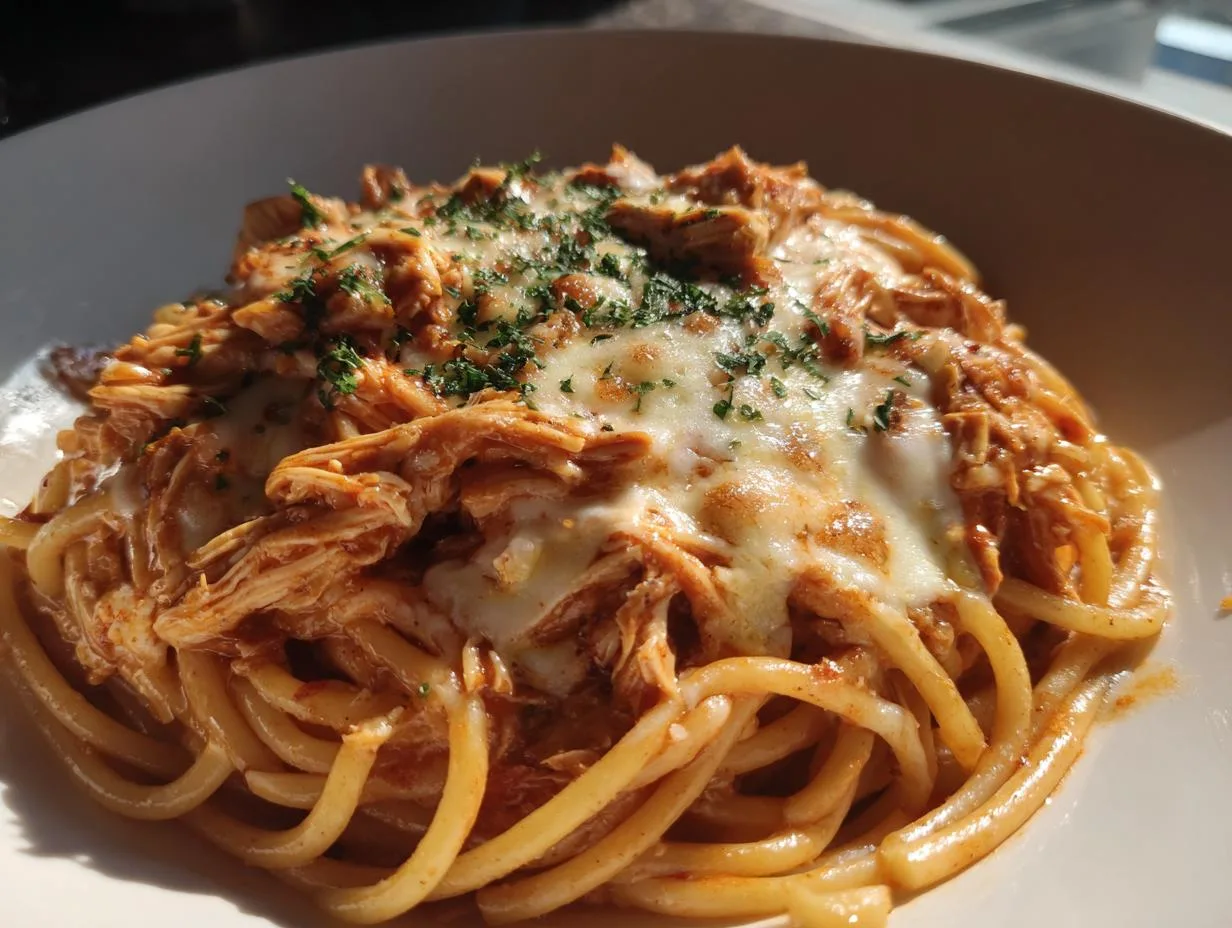 Creamy Amazing Crock Pot Chicken Spaghetti in 4 Hours Flat