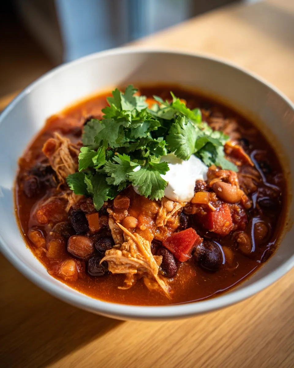 Crockpot 3-Bean Chicken Chili - detail 2