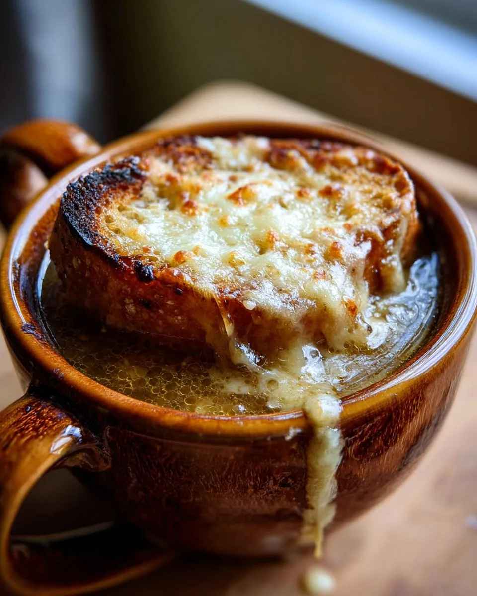 Crockpot French Onion soup - detail 2