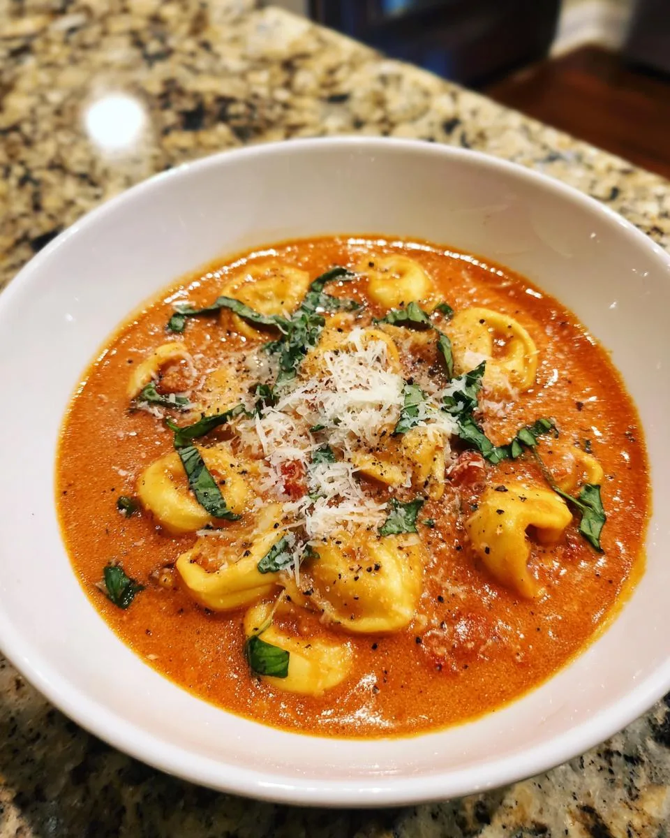 Crockpot Tomato Tortellini Soup - detail 2