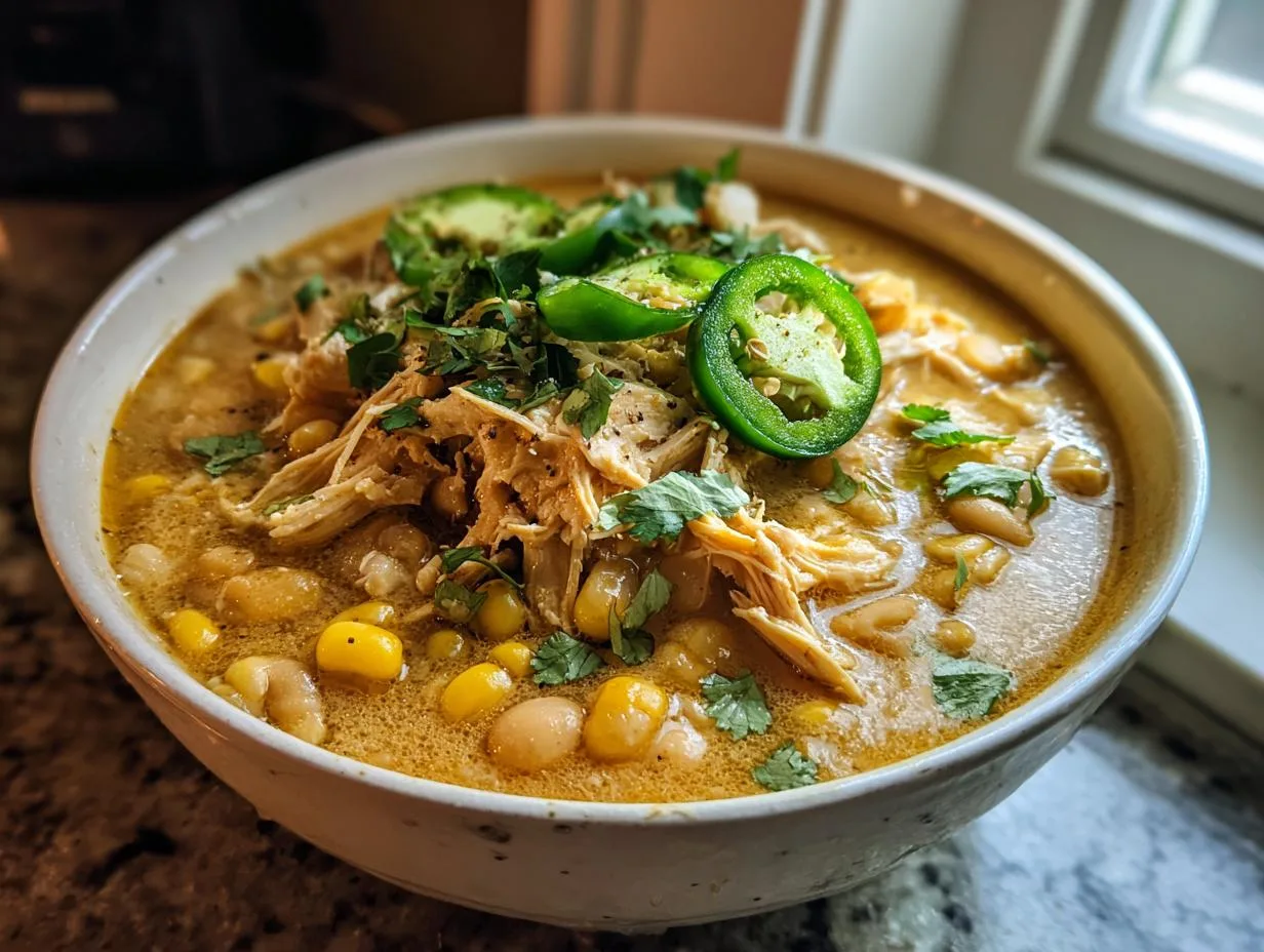 Creamy Dairy-Free White Chicken Chili Recipe in Just 45 Minutes