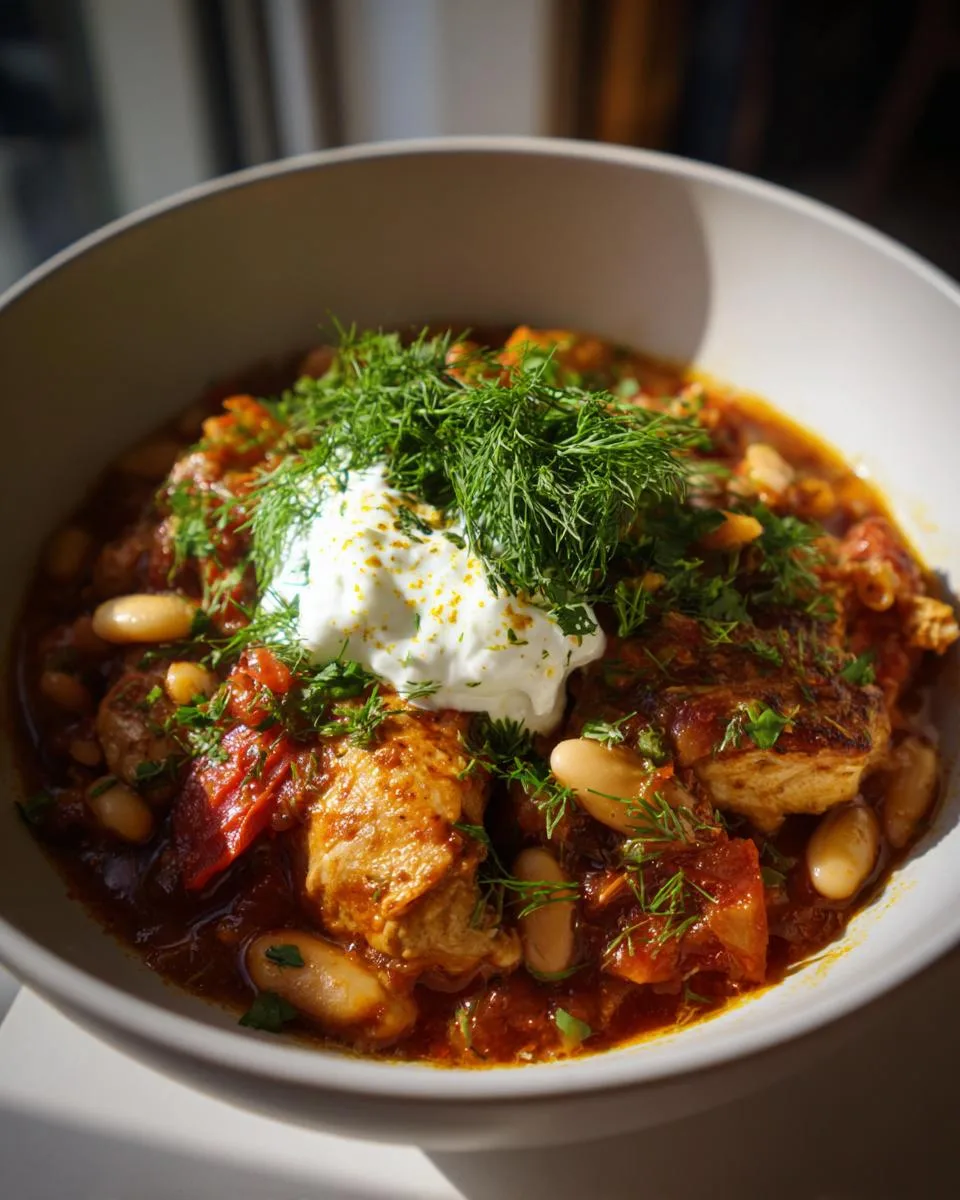 Greek Marinated Chicken Chili - detail 2