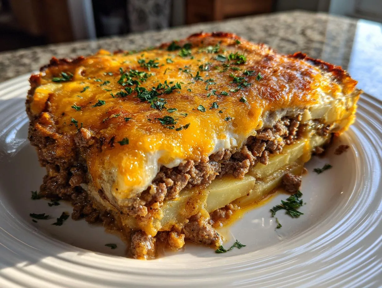 Hearty 5-Ingredient Ground Beef Potato Casserole Magic