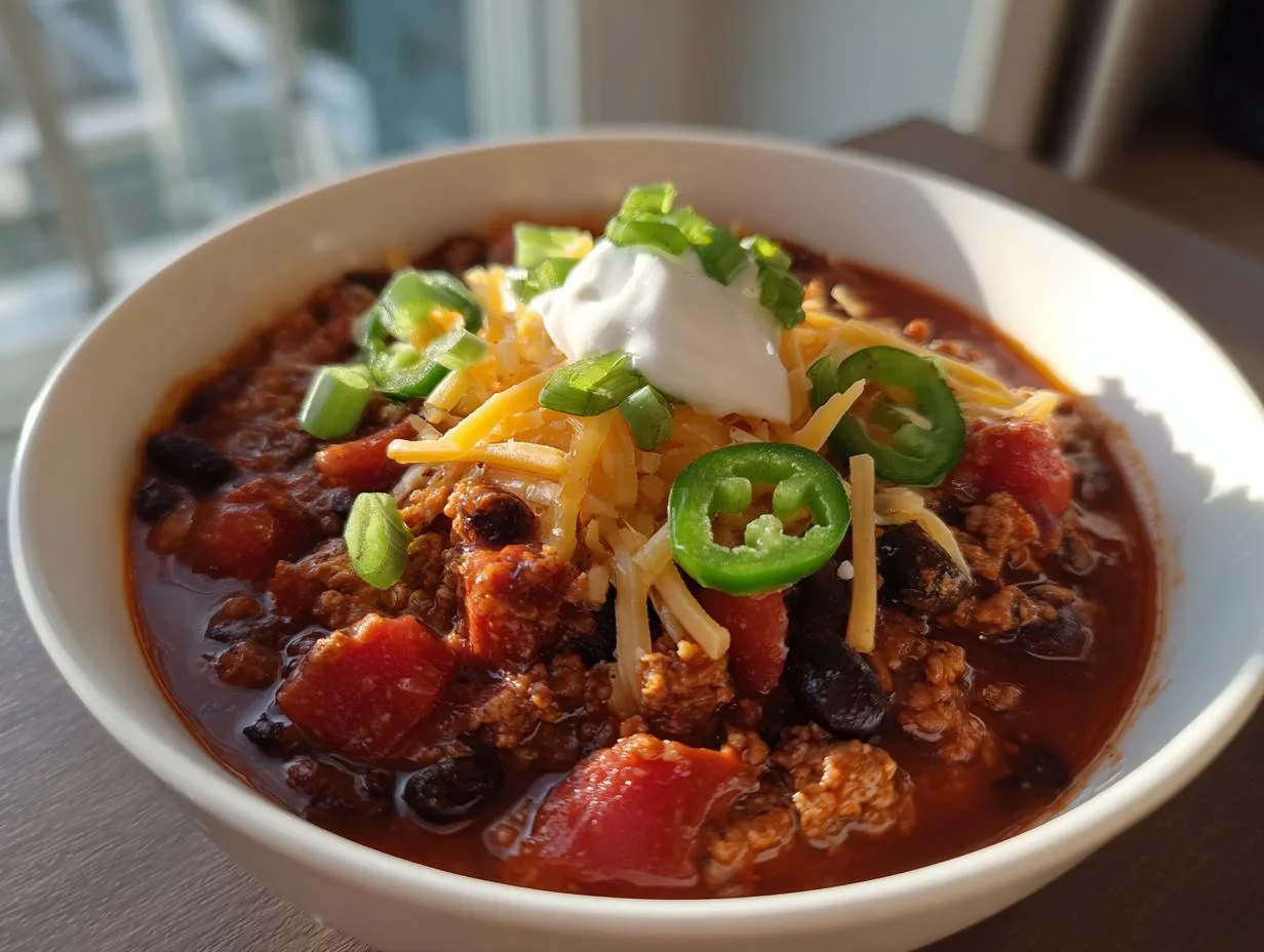 Juicy Ground Chicken & Bean Chili Recipe in 40 Minutes