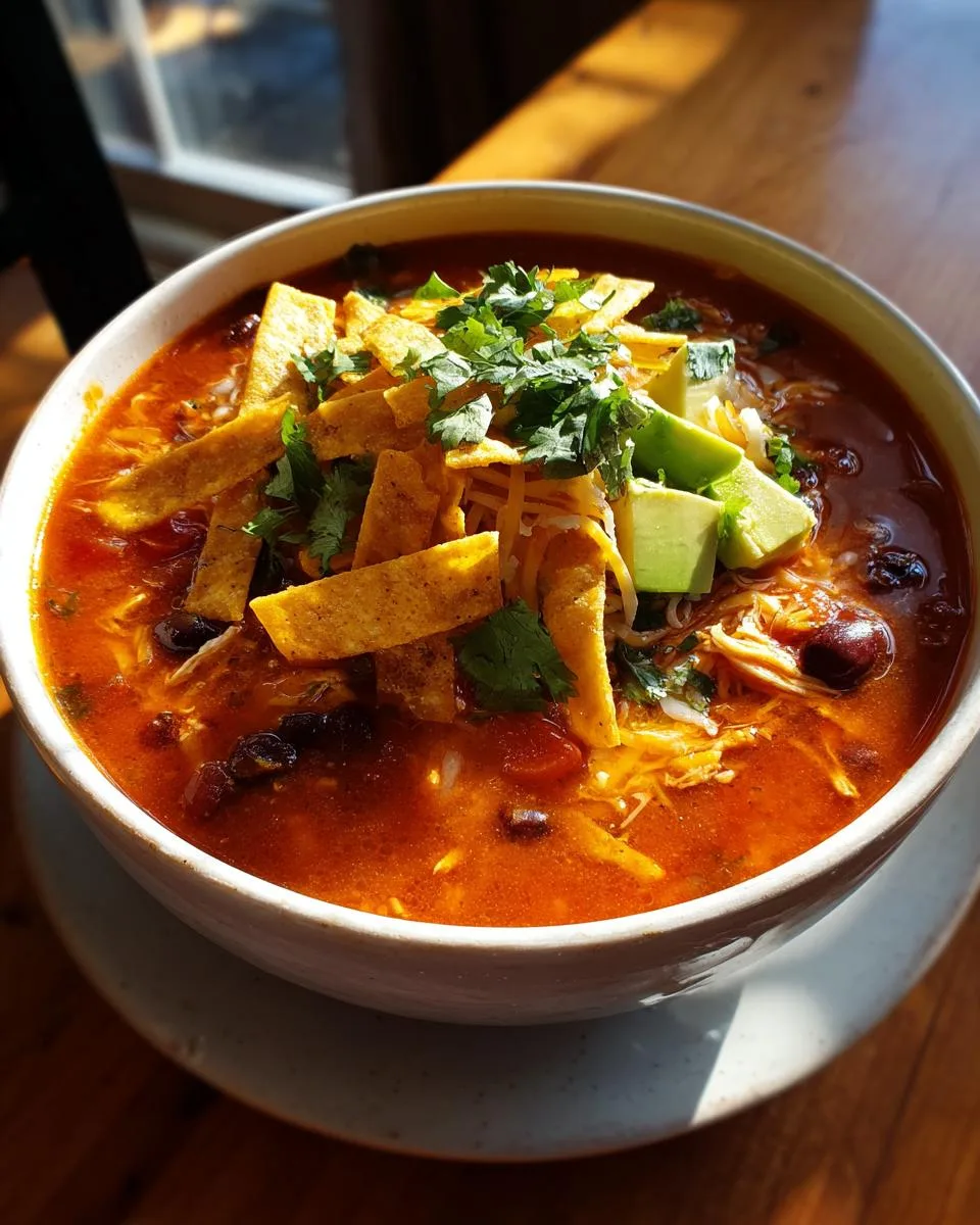 Healthy Chicken Tortilla Soup - detail 1