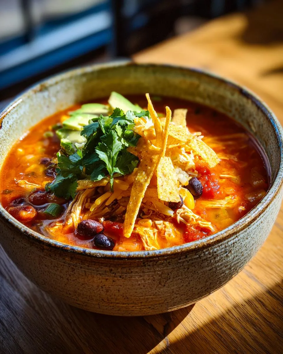 Healthy Chicken Tortilla Soup - detail 3