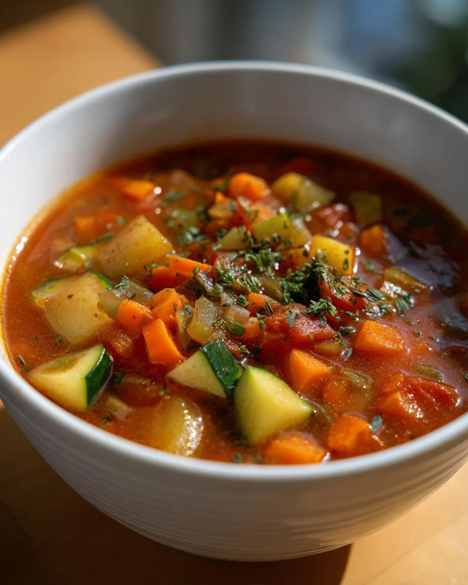 Homemade Vegetable Soup - detail 1