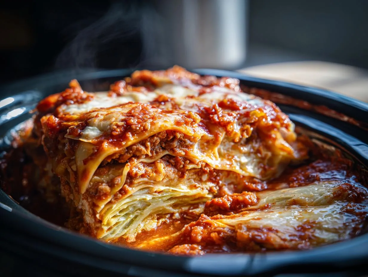 Keto Crockpot Lasagna: 3-Layer Cheesy Comfort in Every Bite