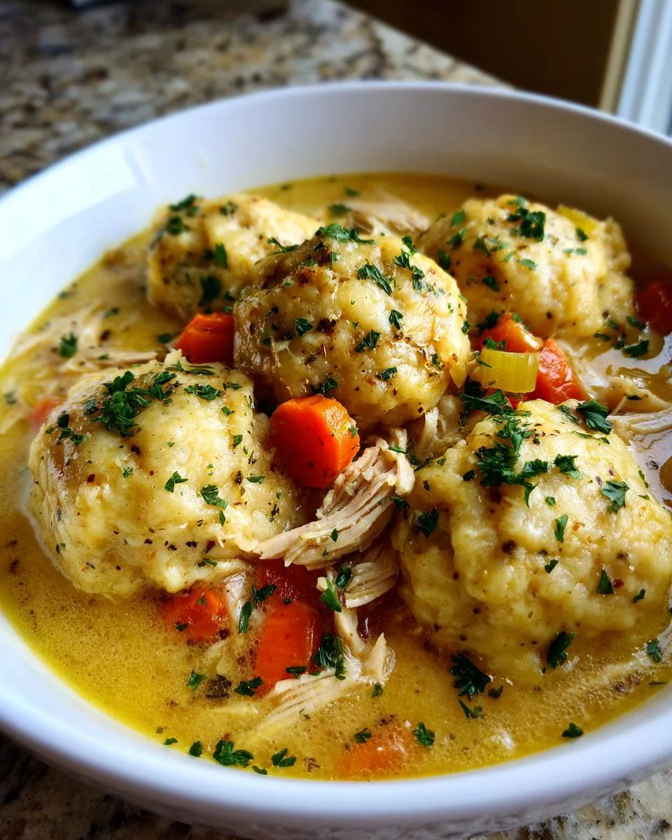 One Pot Chicken Dumpling Soup - detail 1