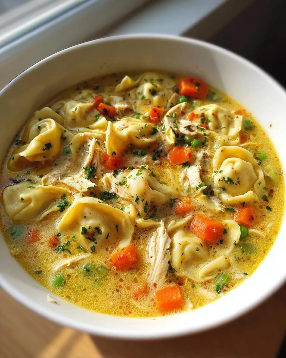One-Pot Chicken Tortellini soup - detail 2