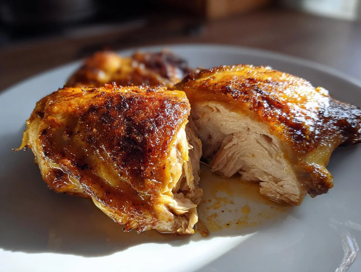 Juicy Oven Baked Chicken Recipe with Crispy Skin in 40 Minutes