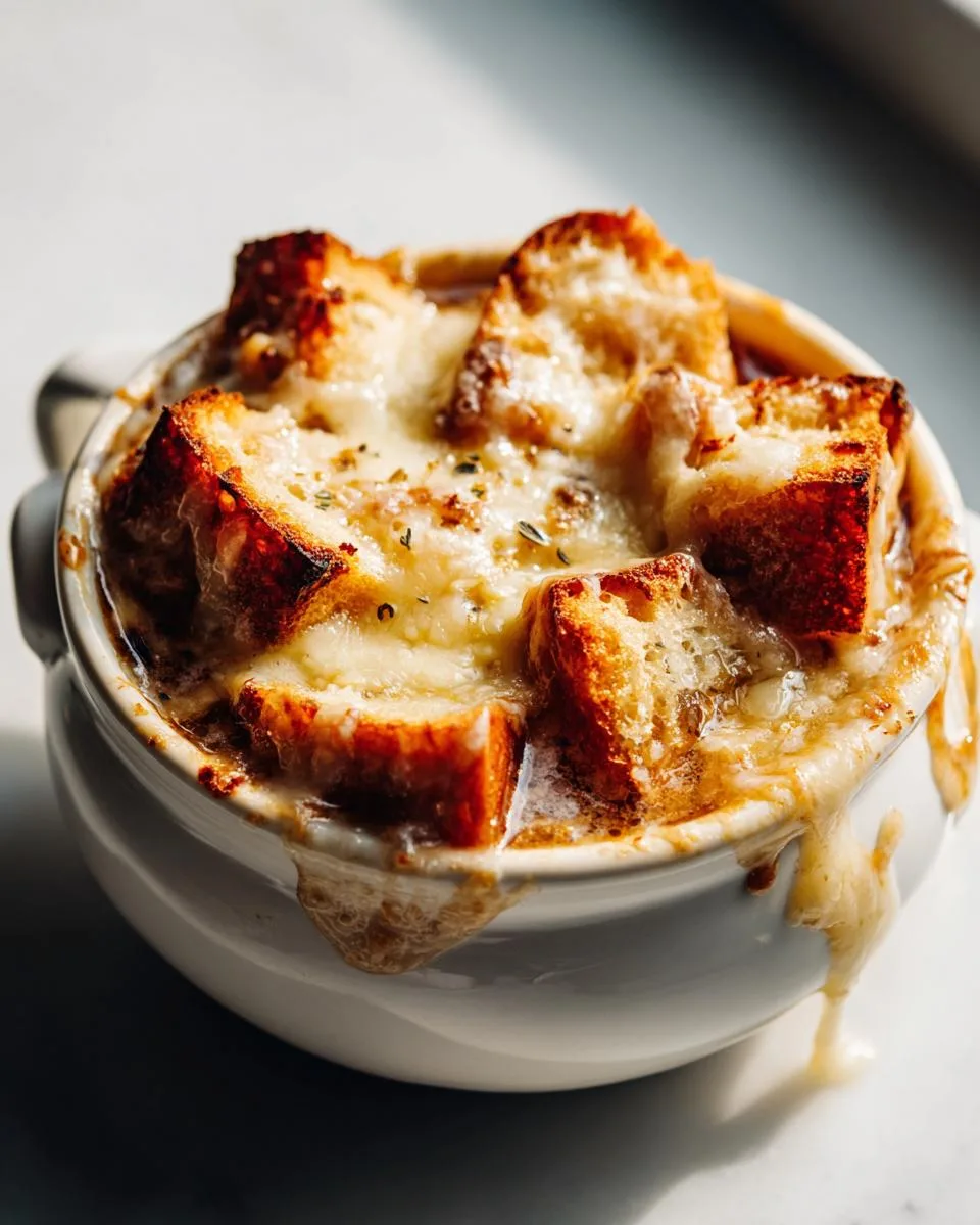 Panera French Onion Soup - detail 3