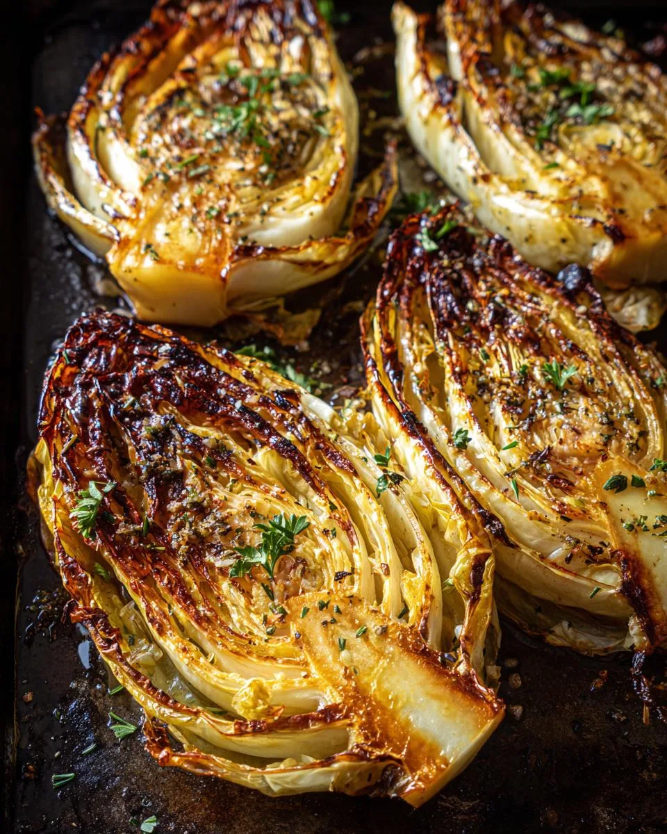 Roasted Cabbage Steaks - detail 2