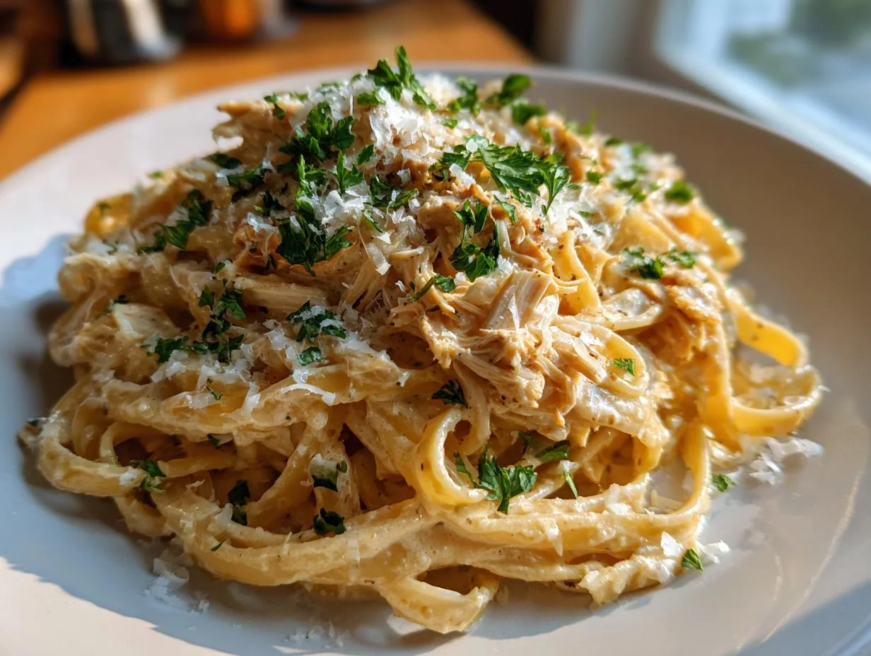 Creamy Rotisserie Chicken Alfredo in Just 20 Minutes