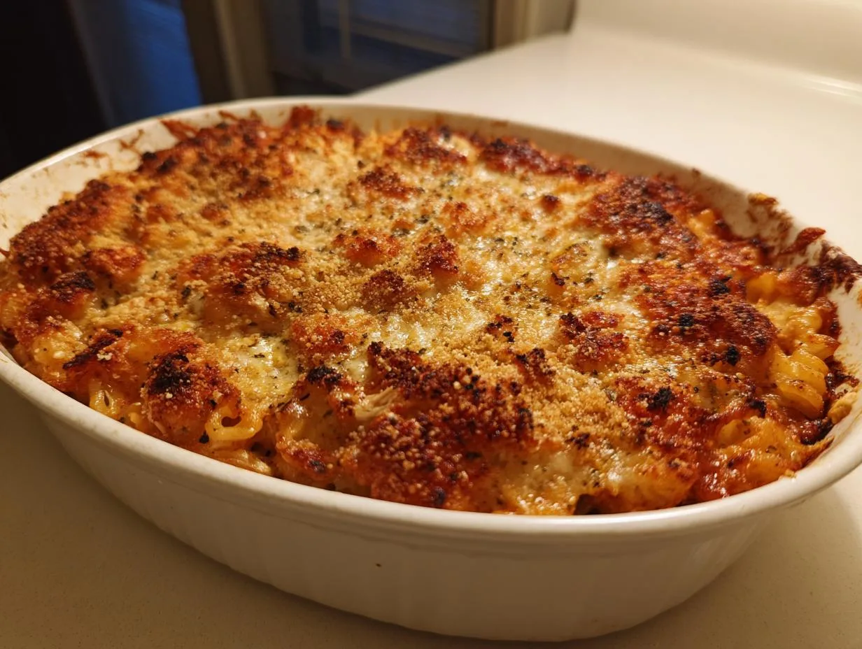 Easy Rotisserie Chicken Parmesan Casserole in 35 Minutes